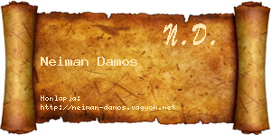 Neiman Damos névjegykártya
